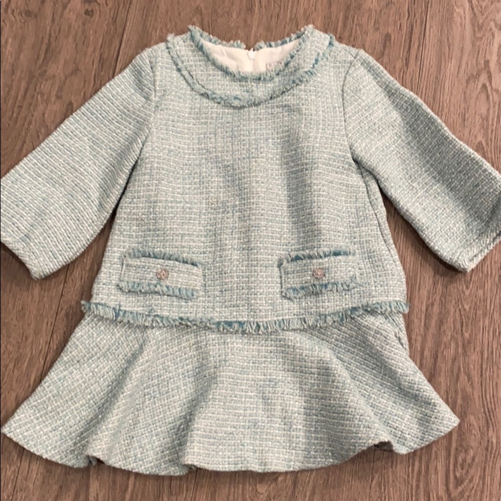 Girls Mayoral tweed dress like new sz 5